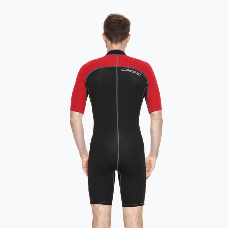 Férfi Cressi Lido Shorty 2 mm-es fekete/piros búvárruha 2