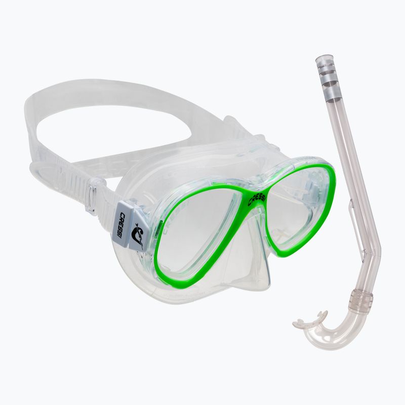Cressi Perla + Minigringo Gyermek búvárszett maszk + snorkel zöld DM101267
