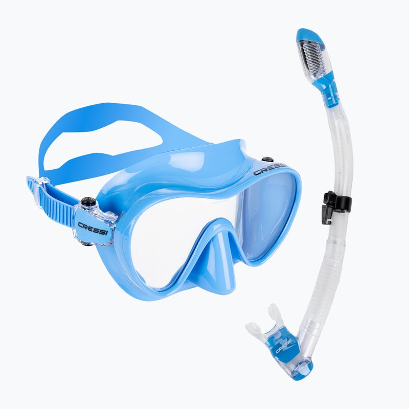 Cressi F1 búvárszett + Supernova Dry kék fém
