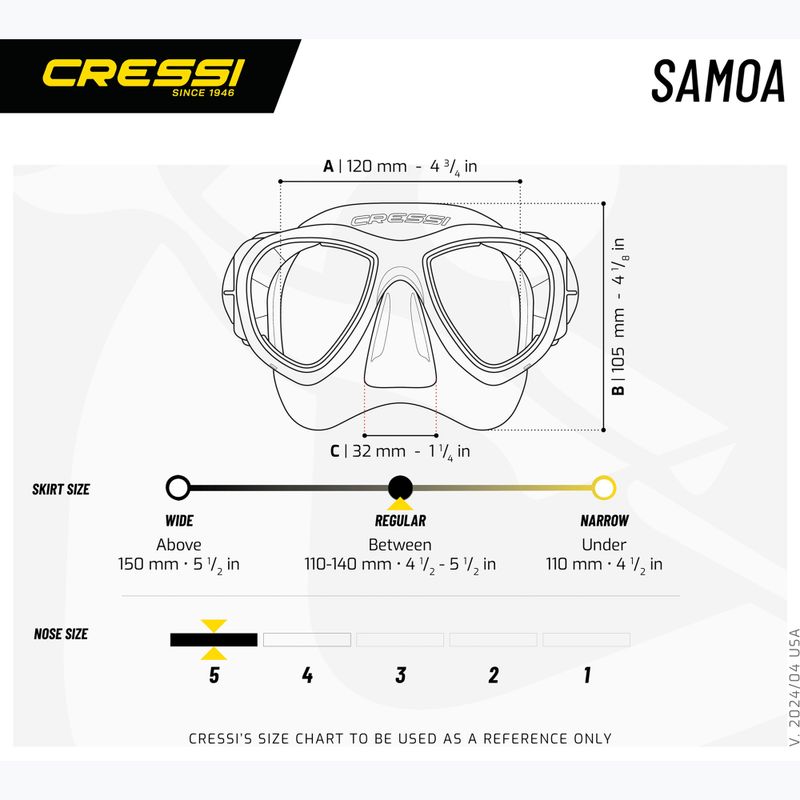 Cressi Samoa átlátszó/akvamarin búvármaszk 6