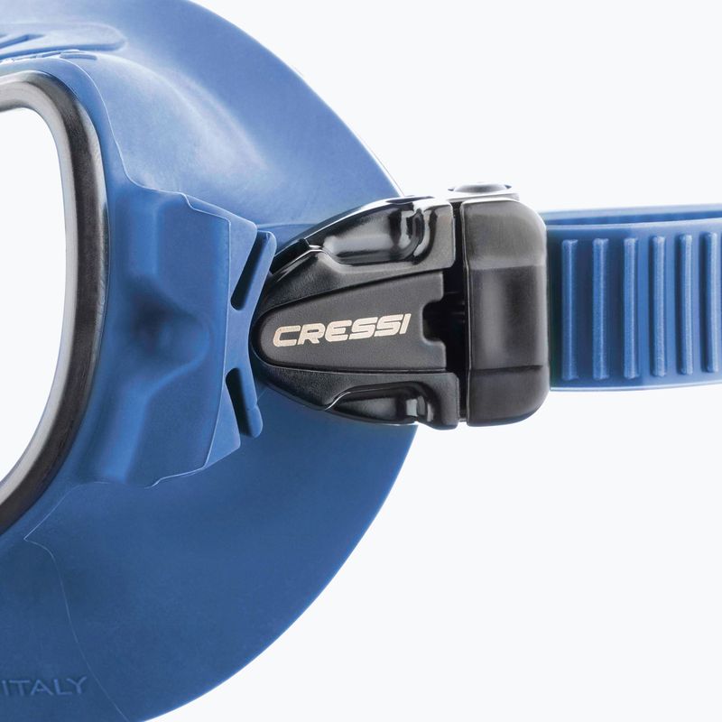 Cressi Atom kék fém/fekete búvármaszk 4