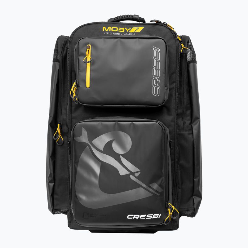 Cressi Moby 7 utazótáska 115 l fekete/sárga 2
