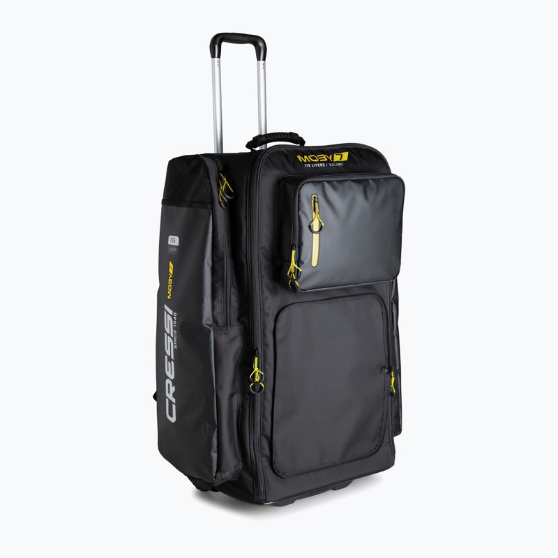 Cressi Moby 7 utazótáska 115 l fekete/sárga 3