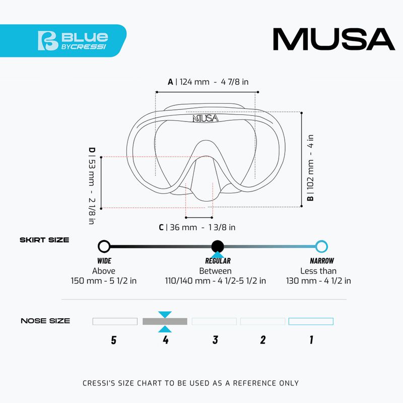 Búvármaszk Cressi Musa black 5