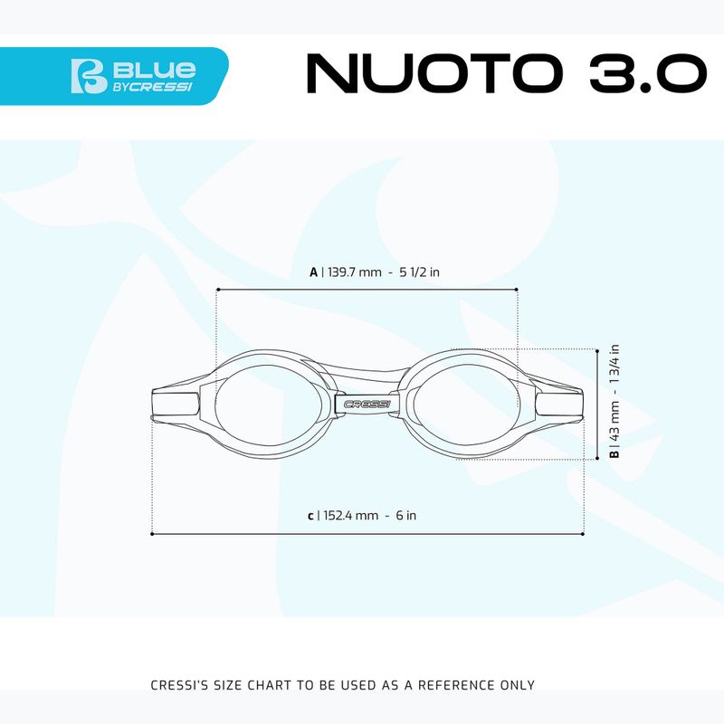 Cressi Nuoto 3.0 fekete/fekete tükrös úszószemüveg 4