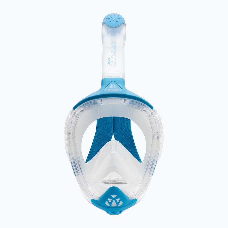 Teljes arcmaszk snorkelinghez Cressi Java Full Face clear/blue 3