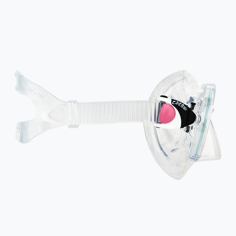 Cressi Marea + Seal Dry Jr búvárszett átlátszó / rózsaszínű 5