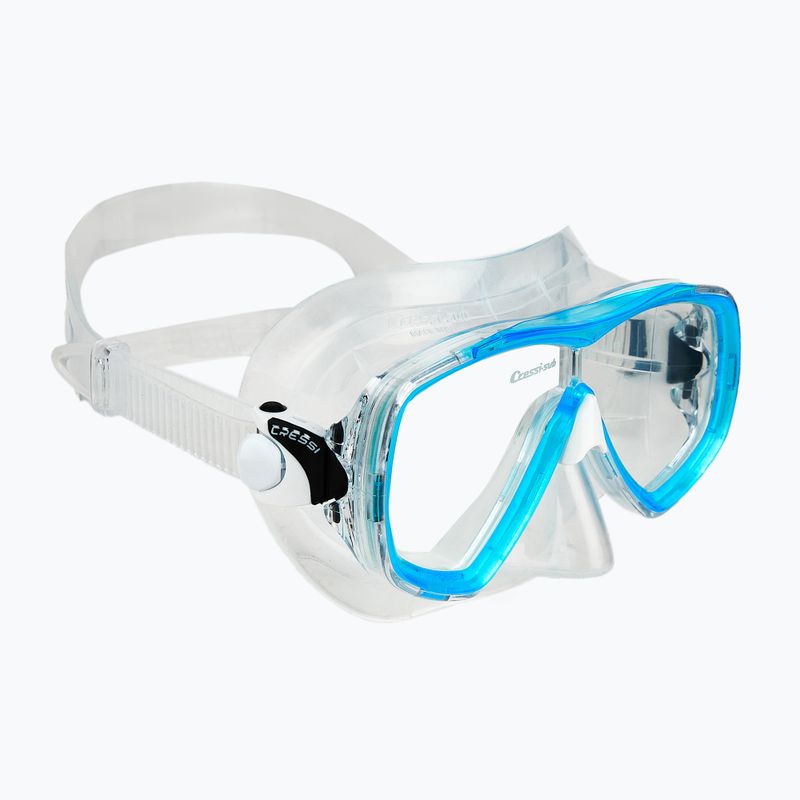 Cressi Estrella + Seal Dry átlátszó/akvamarin búvárszett 2