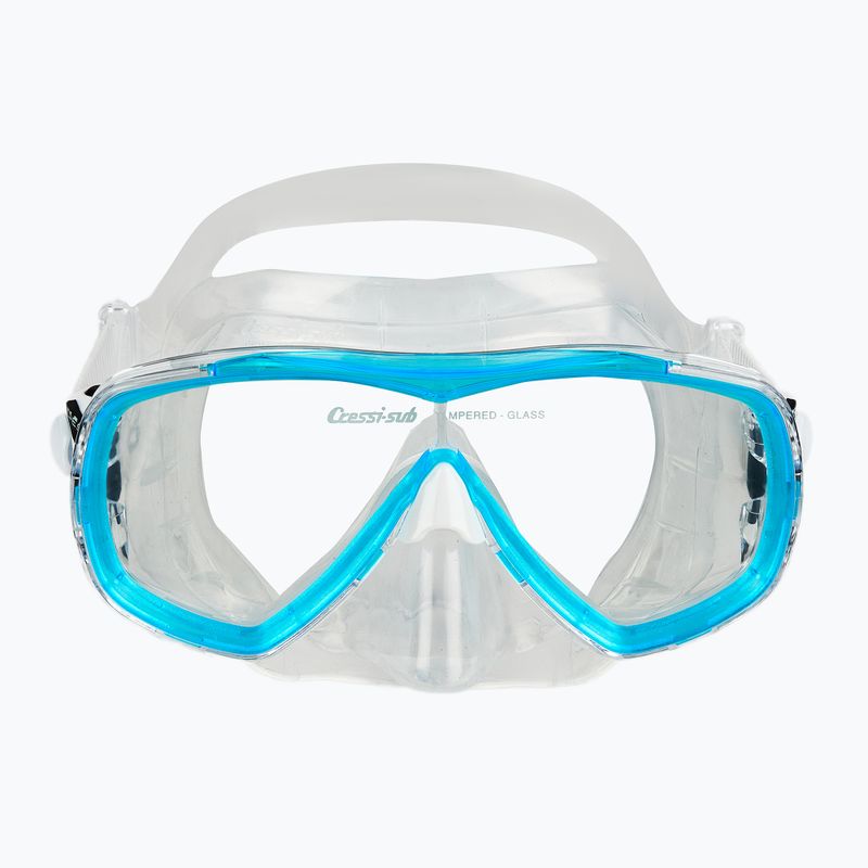 Cressi Estrella + Seal Dry átlátszó/akvamarin búvárszett 4