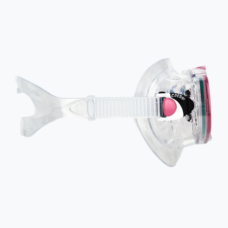 Cressi Estrella + Seal Dry átlátszó/rózsaszín búvárszett 5