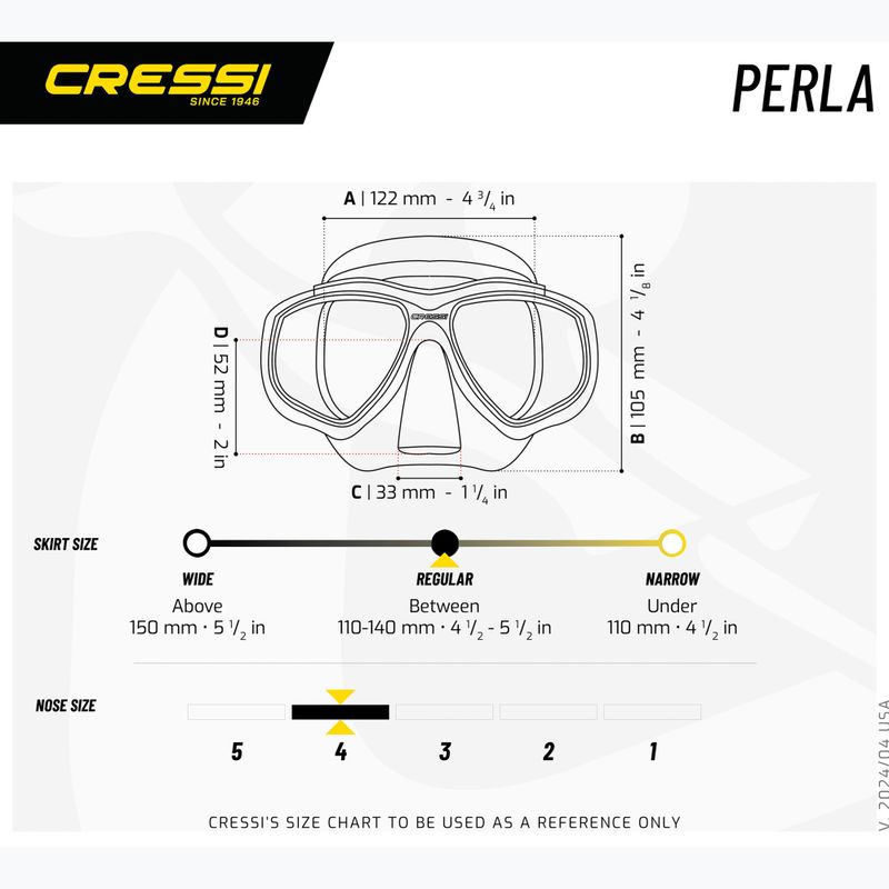 Cressi Perla búvármaszk fekete/kék 5
