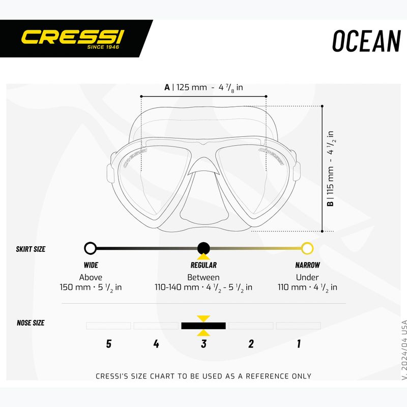Cressi Ocean búvármaszk fekete/kék 5