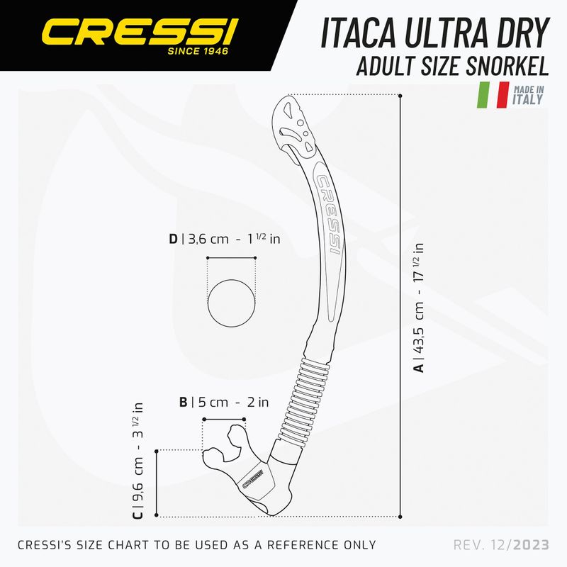 Cressi Itaca Ultra Dry Ultra Dry átlátszó/akvamarin búvárúszó 5