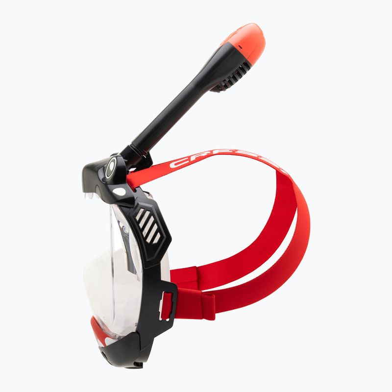 Gyermek teljes arcot fedő snorkelmaszk Cressi Kiddy Full Face Jr black/clear/red 4