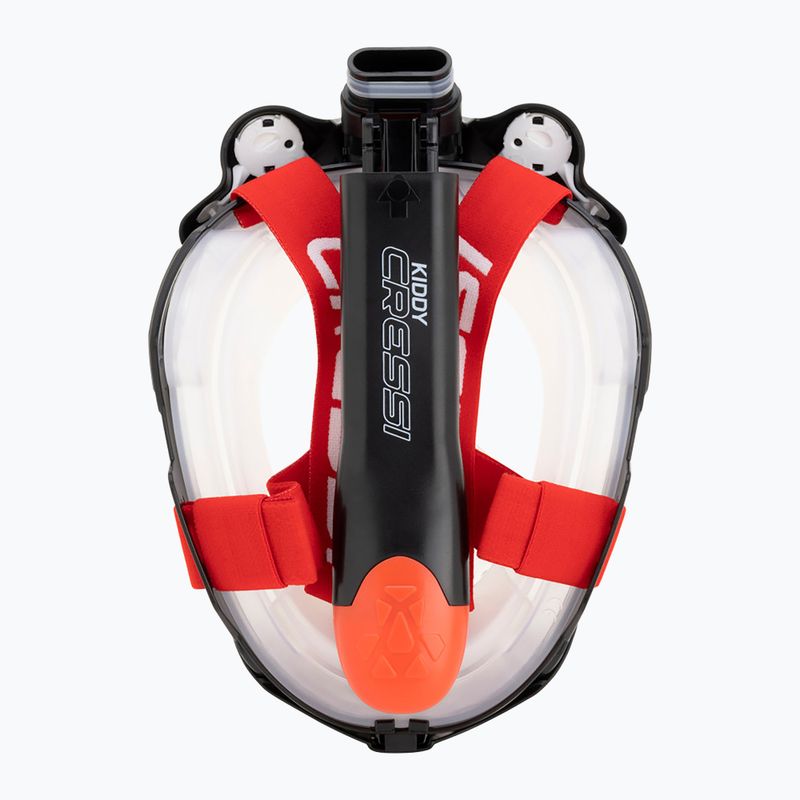 Gyermek teljes arcot fedő snorkelmaszk Cressi Kiddy Full Face Jr black/clear/red 5