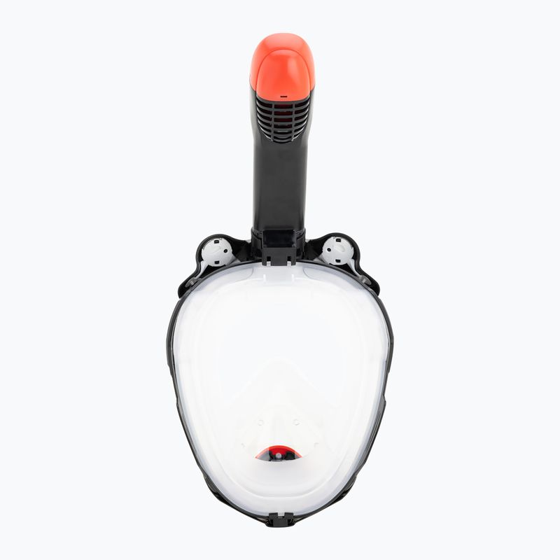 Gyermek teljes arcot fedő snorkelmaszk Cressi Kiddy Full Face Jr black/clear/red 6
