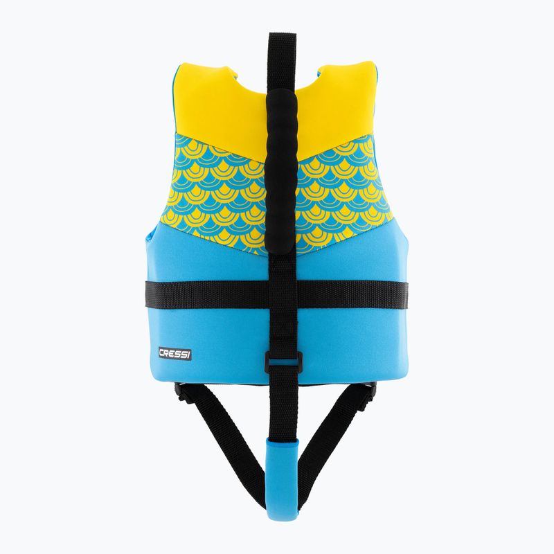 Cressi Froggy azure/yellow gyermek úszómellény 2