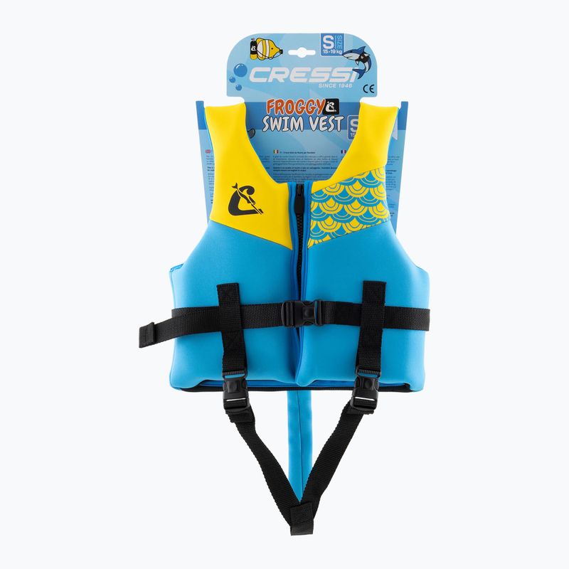Cressi Froggy azure/yellow gyermek úszómellény 5
