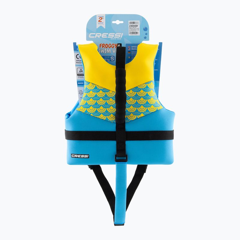 Cressi Froggy azure/yellow gyermek úszómellény 6