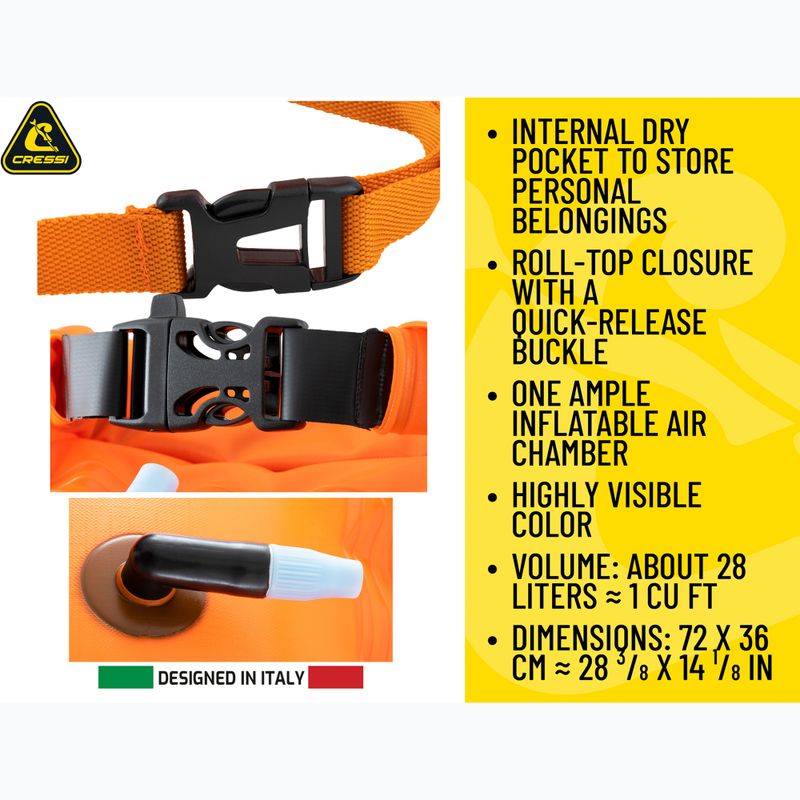 Mentőbója Cressi Glide orange 10