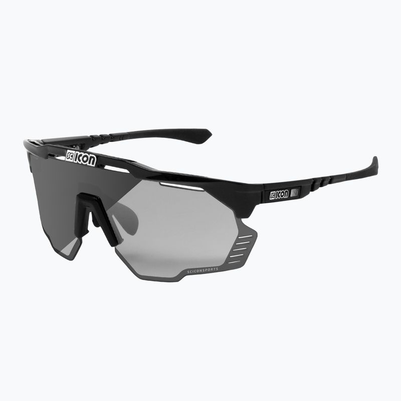 SCICON Aeroshade Kunken fekete fényes/scnpp fotokróm ezüst kerékpáros szemüveg EY31010200 2