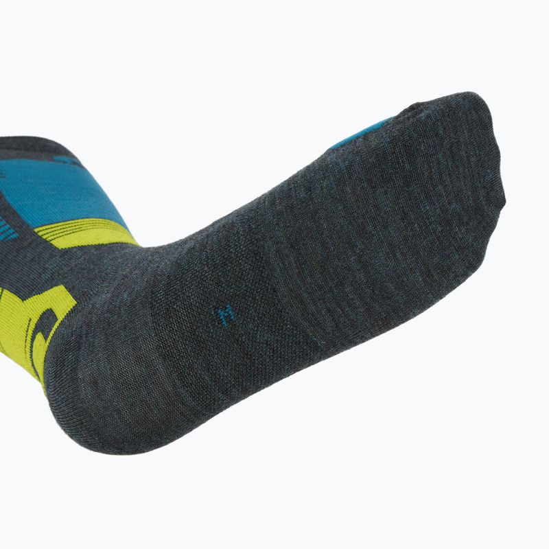 Sízokni  Mico Light Weight Superthermo Natural Merino Ski teal melange 4