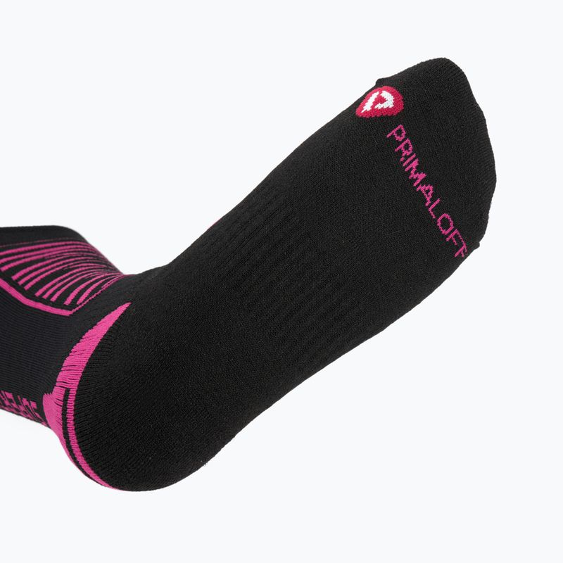 Sí zokni Mico Heavy Weight Superthermo Primaloft Merino Ski black fuchsia 4