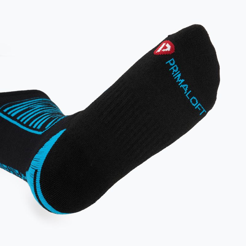 Sí zokni Mico Heavy Weight Superthermo Primaloft Merino Ski black turquoise 4