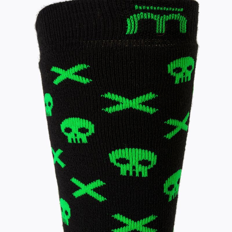 Mico Medium Weight Warm Control sí zokni gyerekeknek fekete-zöld CA02699 3