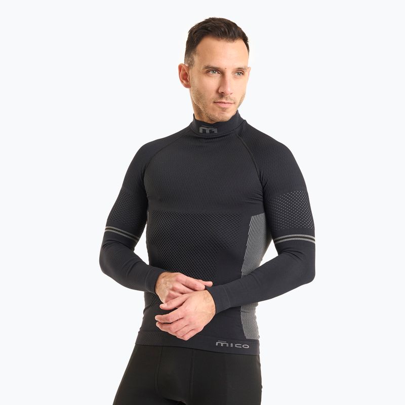 Férfi termoaktív felső Mico M1 Mock Neck nero