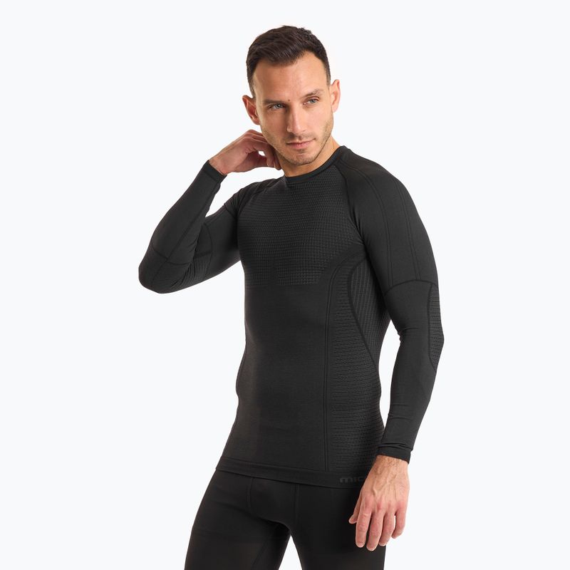 Férfi termoaktív felső Mico Odor Zero Round Neck nero