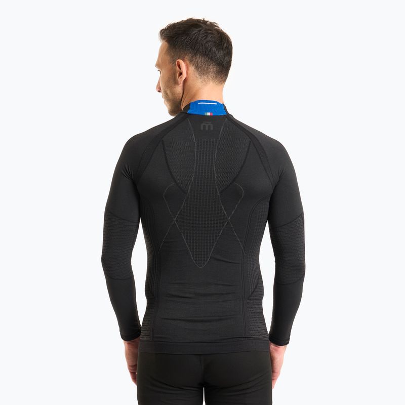 Férfi termoaktív felső Mico Odor Zero Mock Neck nero 2