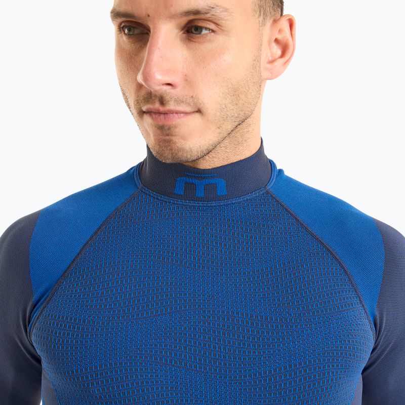 Férfi Mico Warm Control Mock Neck thermo póló kék IN01851 3