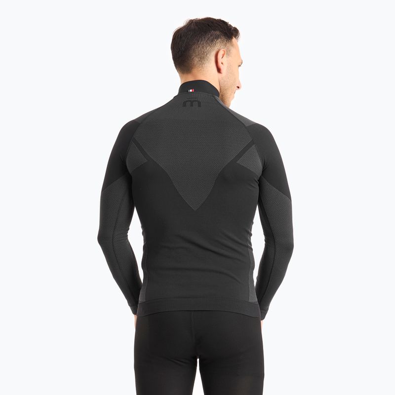 Férfi Mico Warm Control Zip Neck thermo póló fekete IN01852 2
