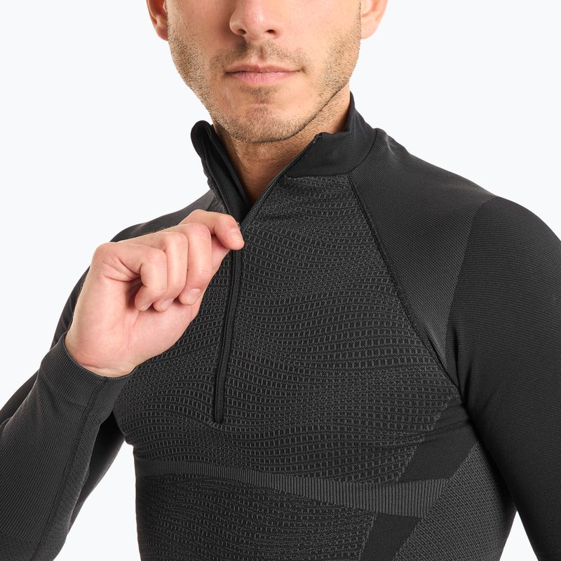 Férfi Mico Warm Control Zip Neck thermo póló fekete IN01852 3