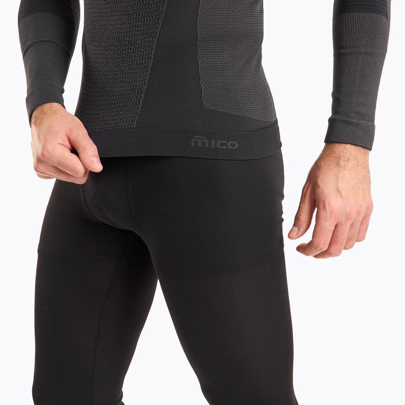 Férfi Mico Warm Control Zip Neck thermo póló fekete IN01852 5