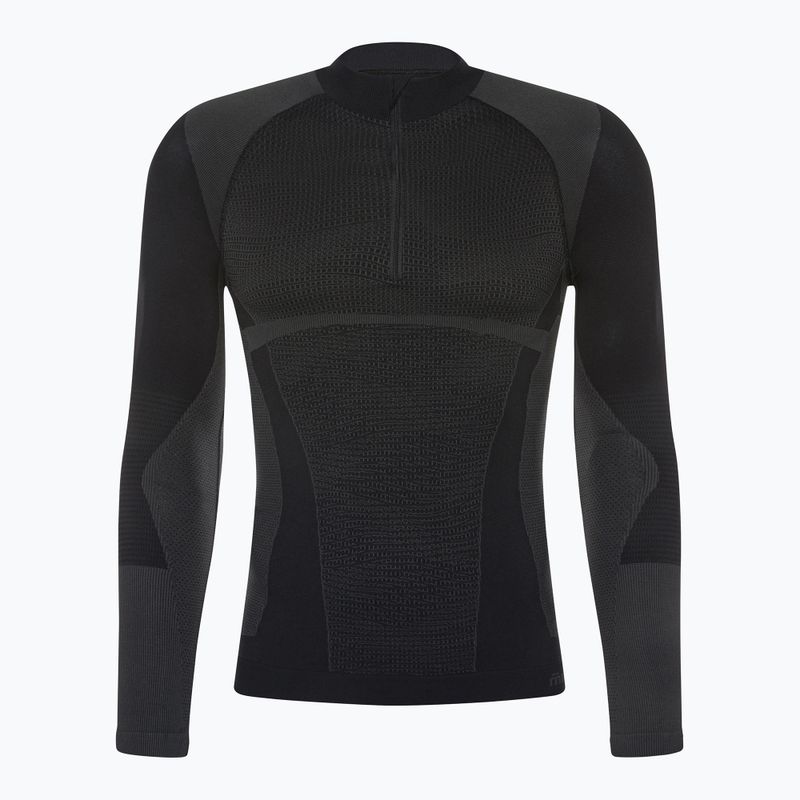 Férfi Mico Warm Control Zip Neck thermo póló fekete IN01852 6