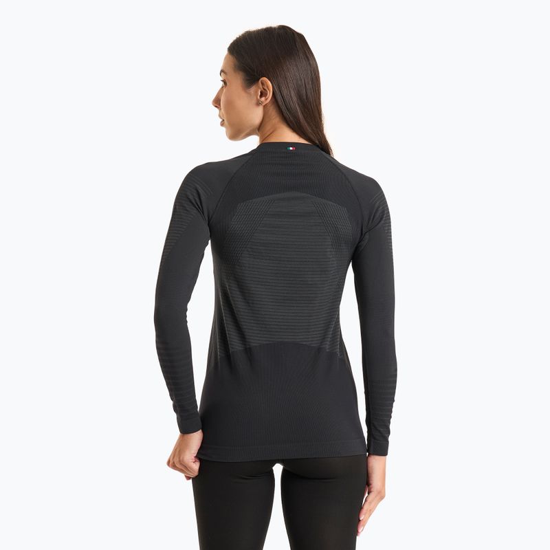 Női termoaktív felső Mico Warm Control Round Neck nero 2