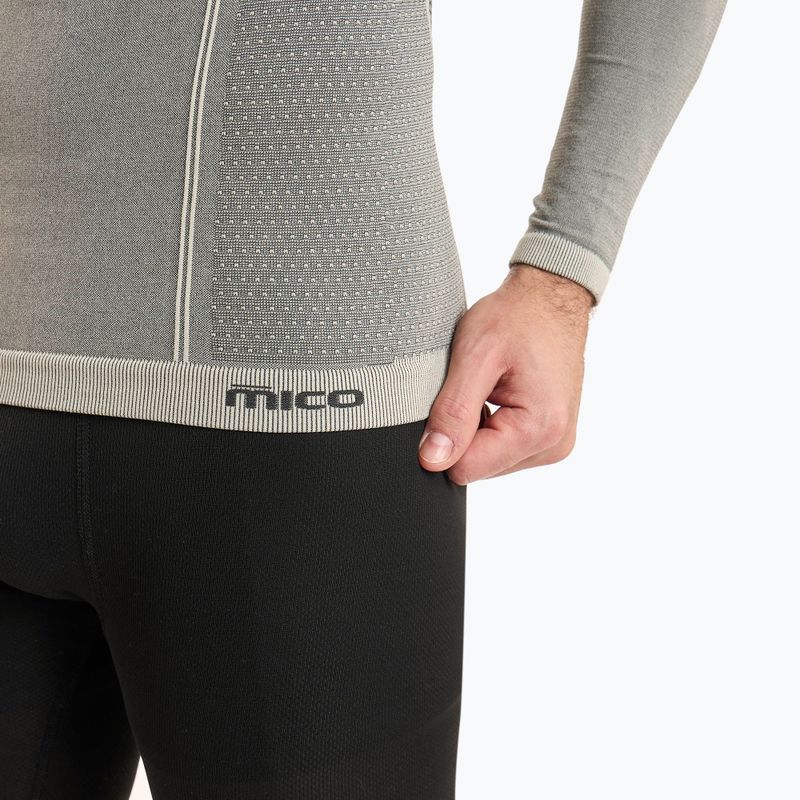 Férfi termoaktív felső Mico Odor Zero Round Neck grigio 4