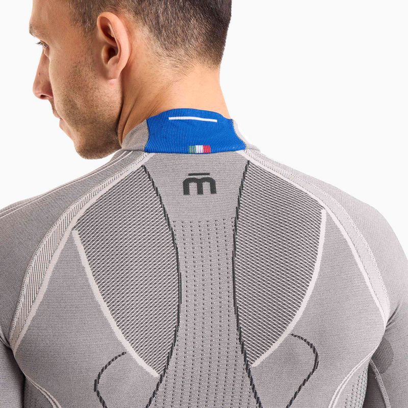 Férfi termoaktív felső Mico Odor Zero Mock Neck grigio 3
