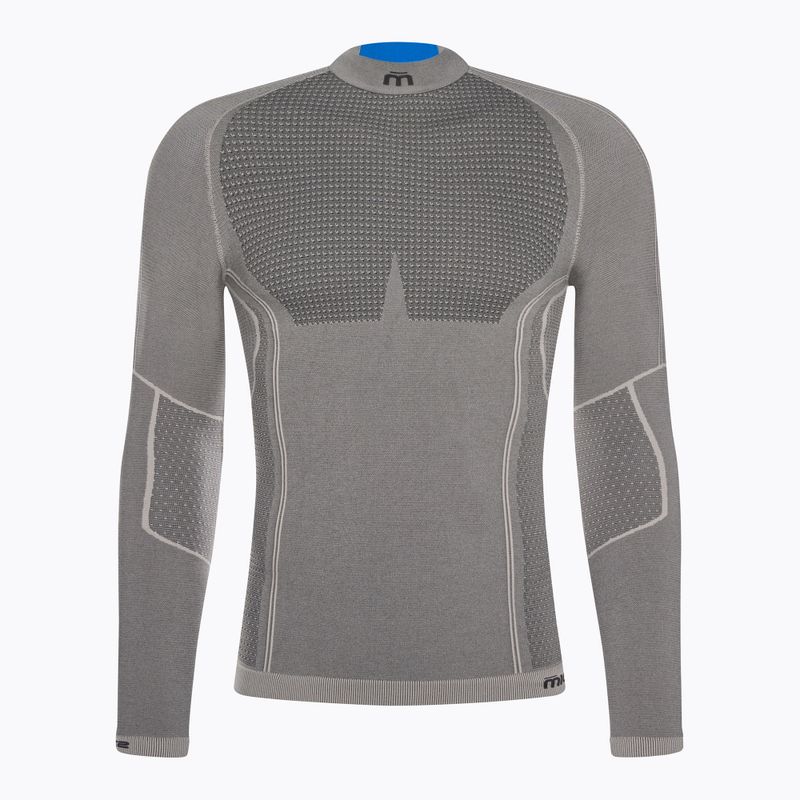 Férfi termoaktív felső Mico Odor Zero Mock Neck grigio 5