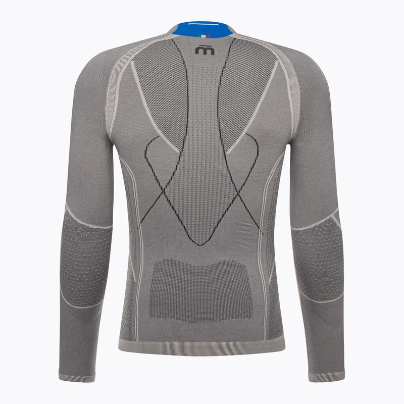Férfi termoaktív felső Mico Odor Zero Mock Neck grigio 6