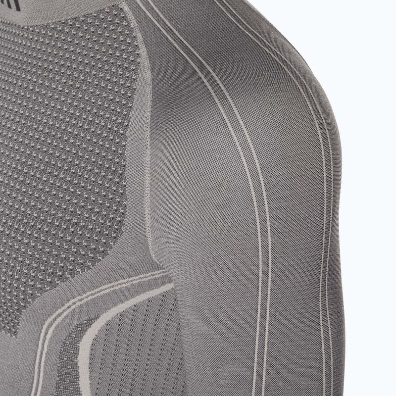 Férfi termoaktív felső Mico Odor Zero Mock Neck grigio 7