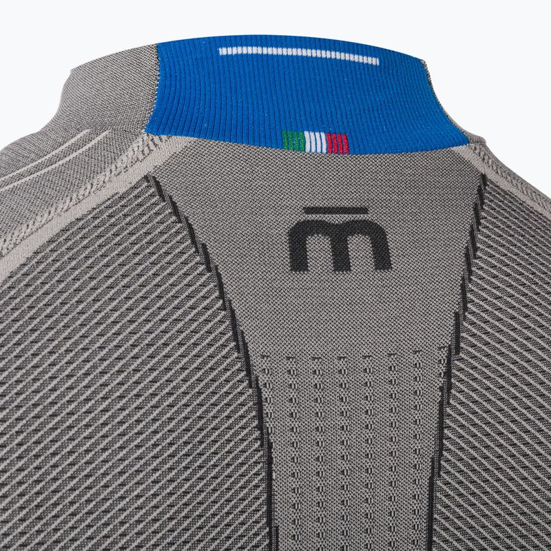 Férfi termoaktív felső Mico Odor Zero Mock Neck grigio 8
