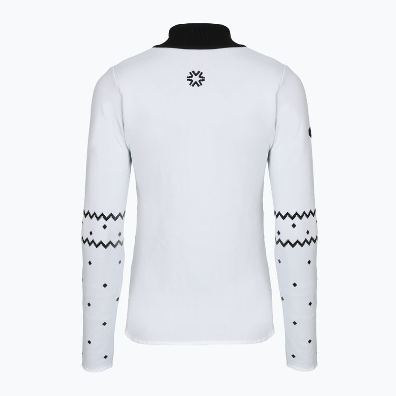 Női thermo pulóver Newland Groenlandia Half Zip white/black 2