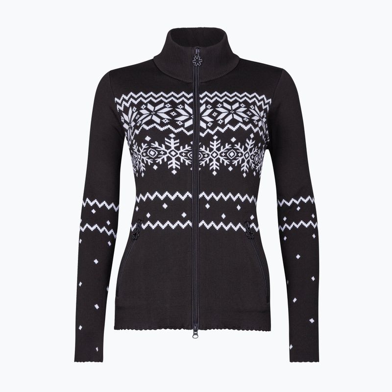 Női thermo pulóver Newland Guenda Full Zip black/white
