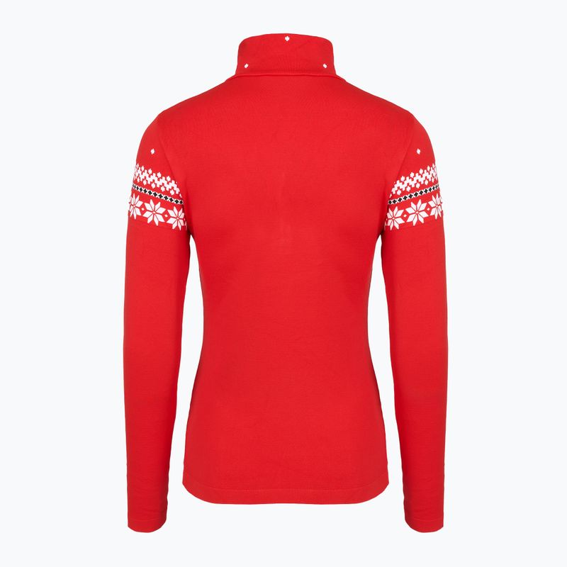 Női thermo pulóver Newland Hilde Half Zip red/white 2