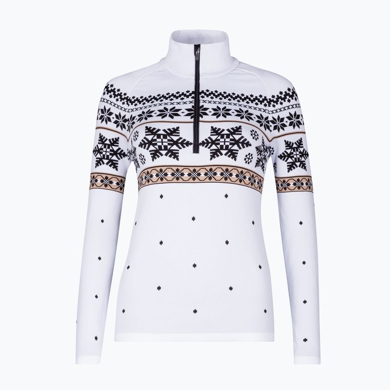Női thermo pulóver Newland Isalind Half Zip white/black