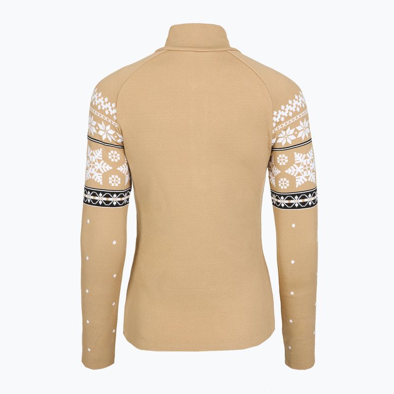 Női thermo pulóver Newland Isalind Half Zip biscuit/white 2
