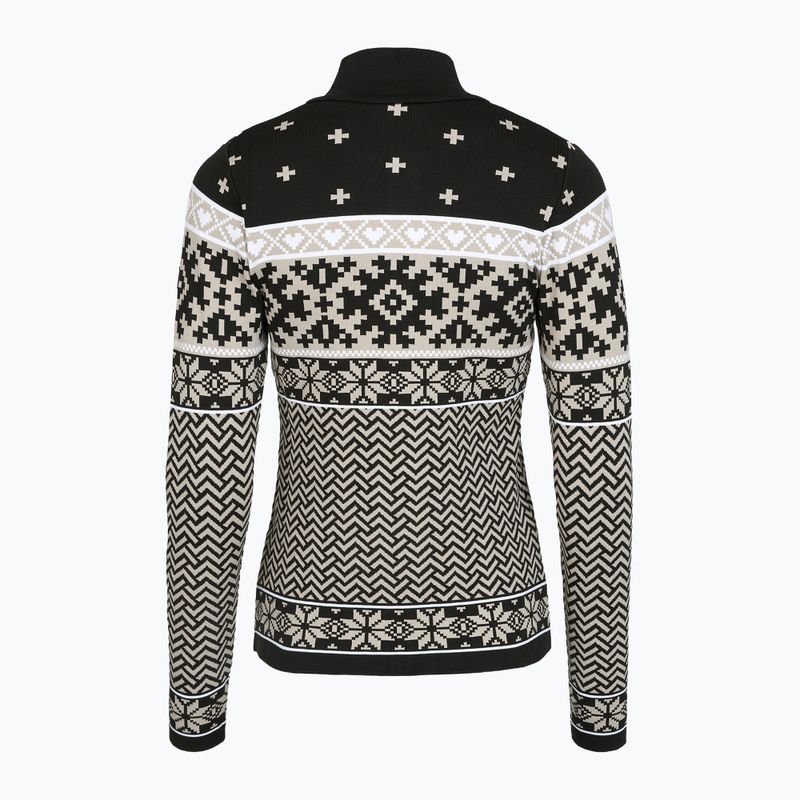 Női thermo pulóver Newland Kristel Half Zip black/stone 2